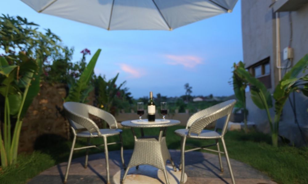 Infinity pool with scenic views at Akashganga Resort - Euphoriaa Realty