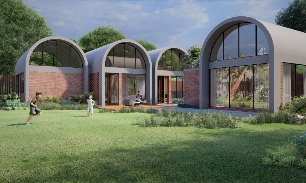 Front view of 2 BHK villa at Sarvatra Parvam near Rancharda, Ahmedabad - Euphoriaa Realty