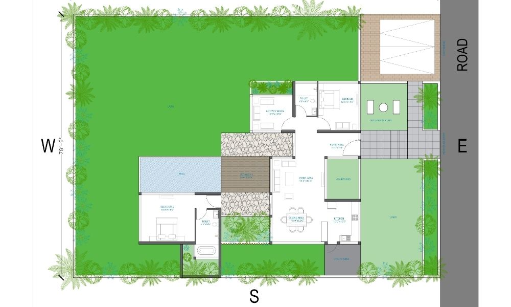 Aerial View of Parvam Villas Near Thol Lake - Euphoriaa Realty
