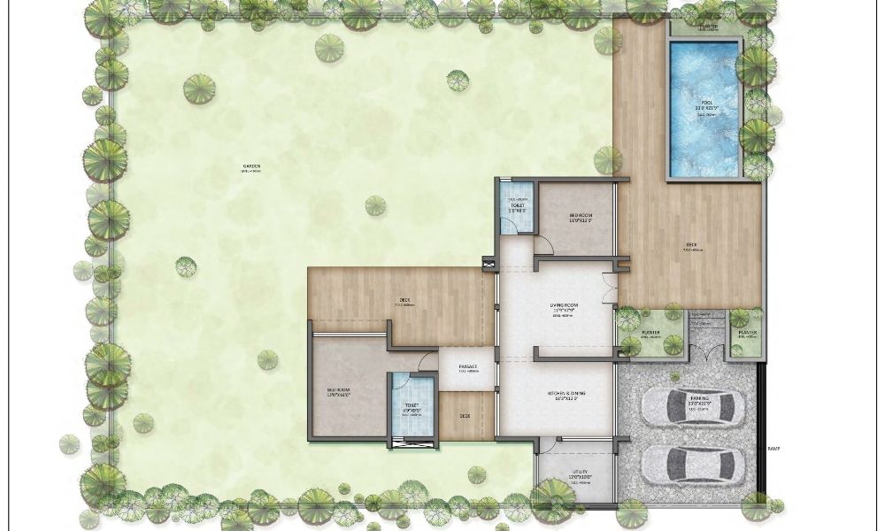 2 BHK Villa Layout in Parvam - Euphoriaa Realty