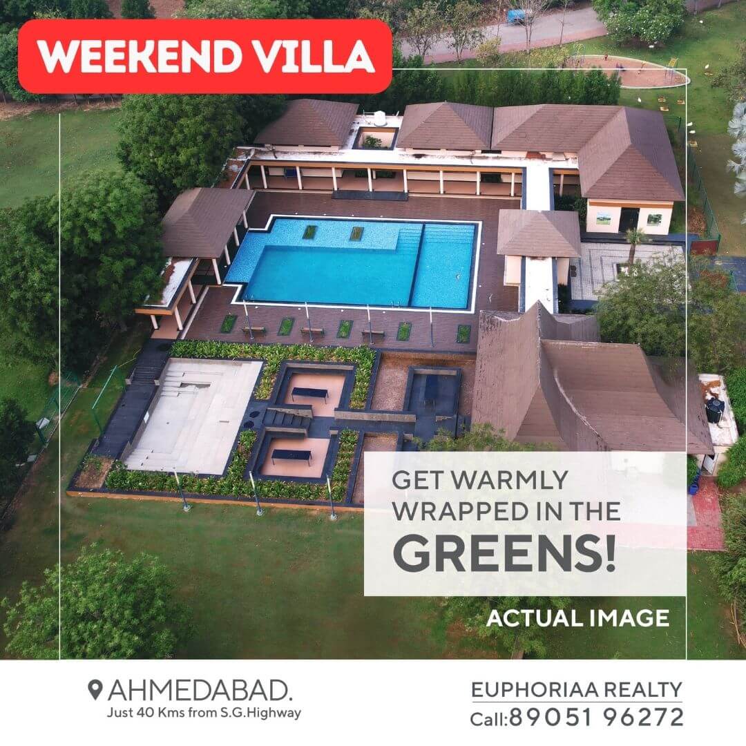 The Cube Club Weekend Villa at Bavla Road, Europian Theme Fully Furnished villa at 32 Lakhs with 8% Return