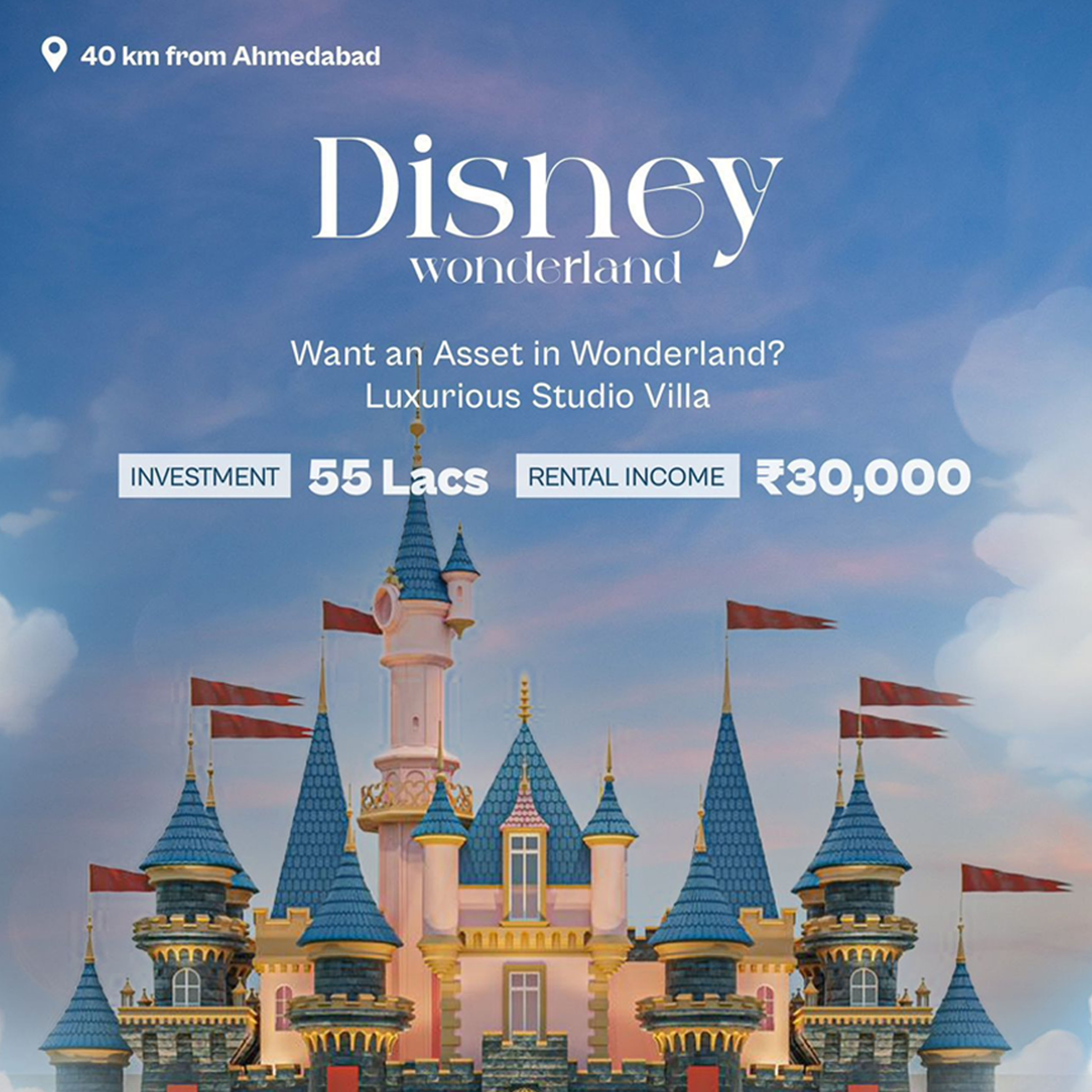 The Cube Club Weekend Villa at Bavla Road, Disney Land Theme Fully Furnished villa at 55 Lakhs with 7% Return