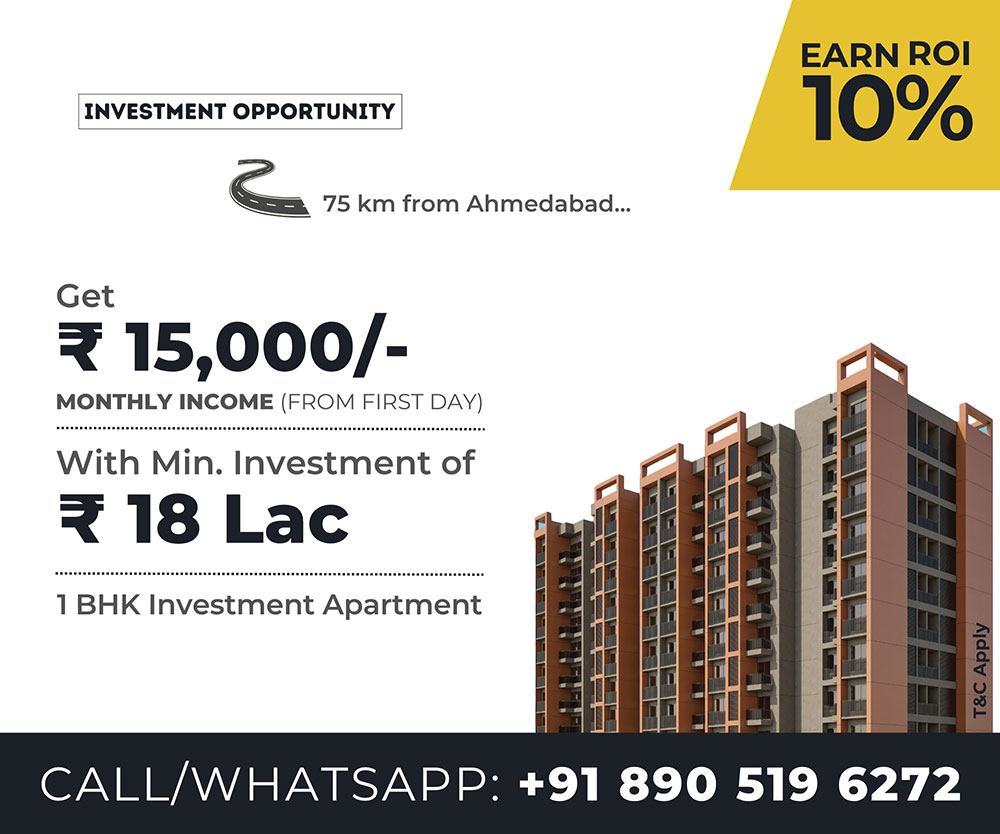 1BHK apartment ahmedabad pre leased property | prelease property for sale in ahmedabad