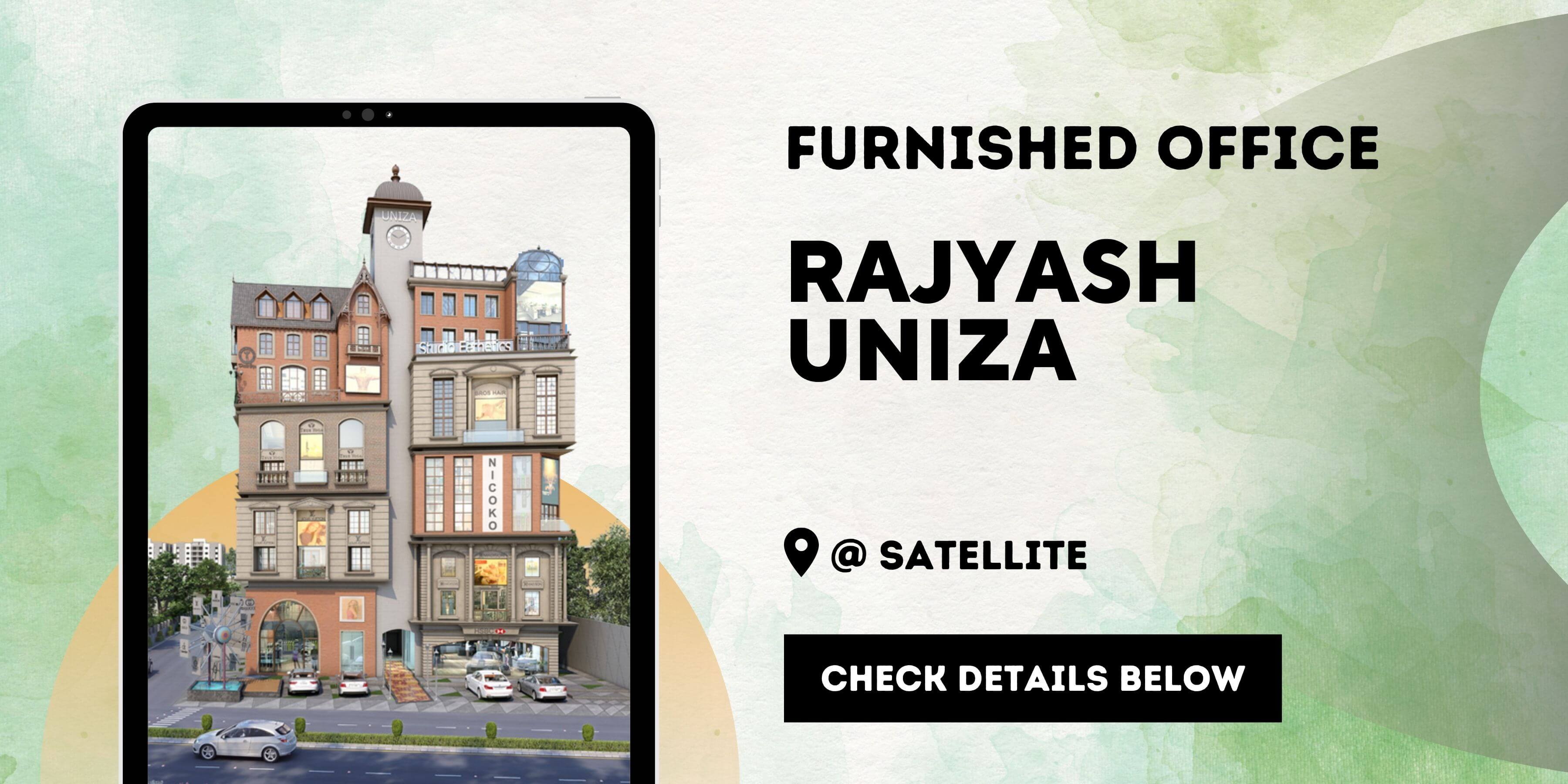Furnished Office For Rent In Rajyash Uniza Bodakdev