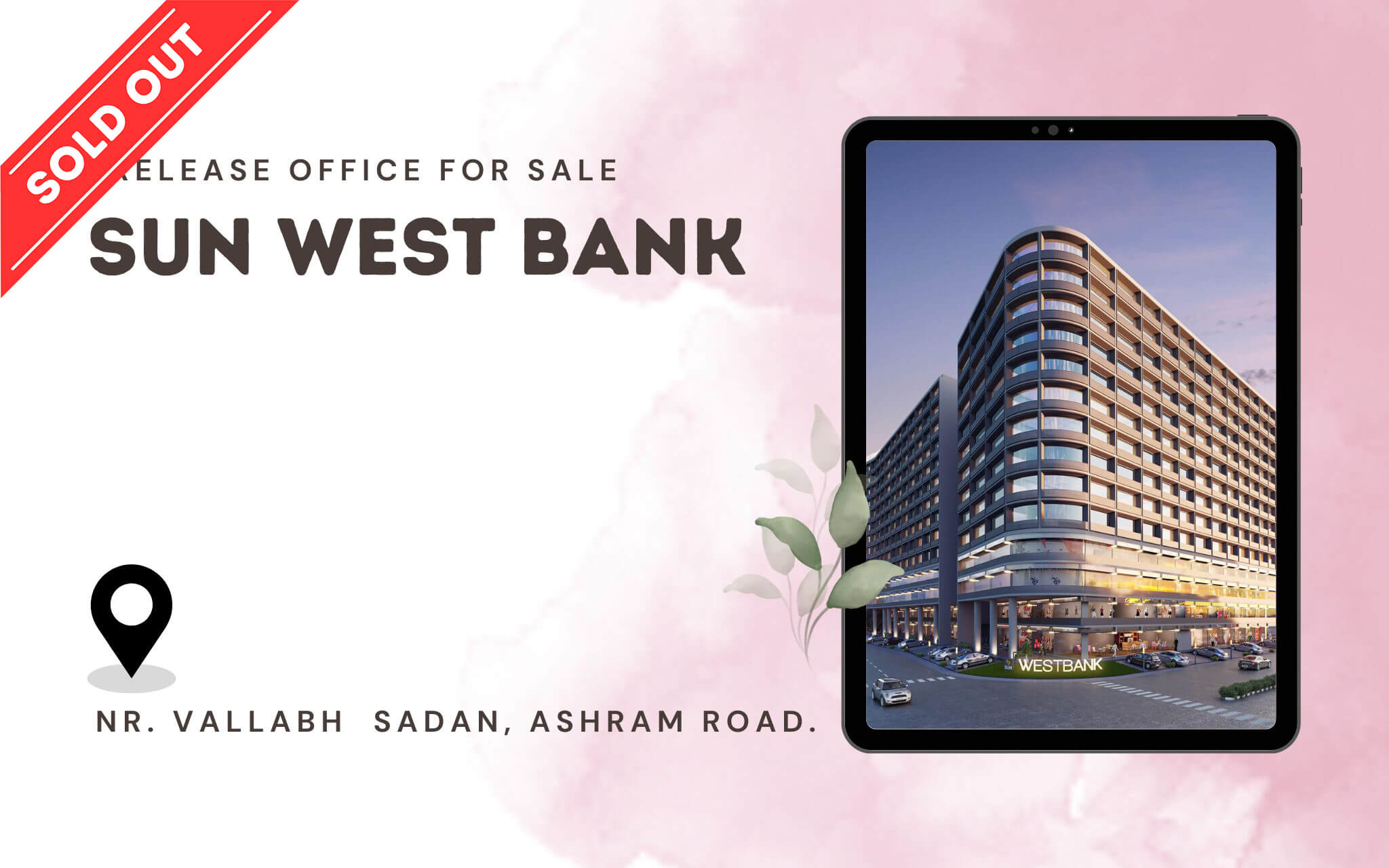 Sun Westbank Ashram Road: Commercial Property for Sale | Office Space, Ground Floor Shops | Euphoria Realty